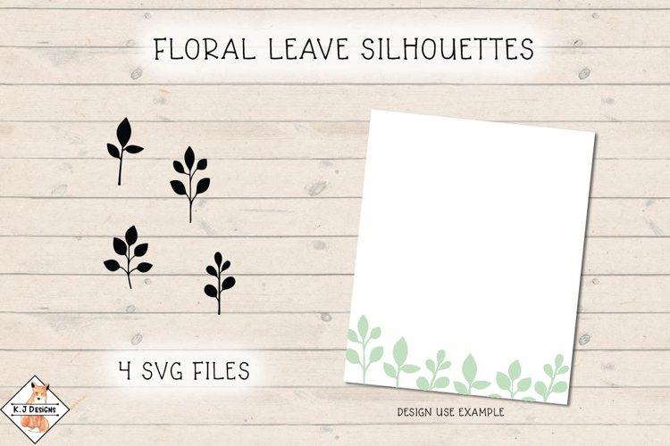 Floral Leave Silhouettes SVG