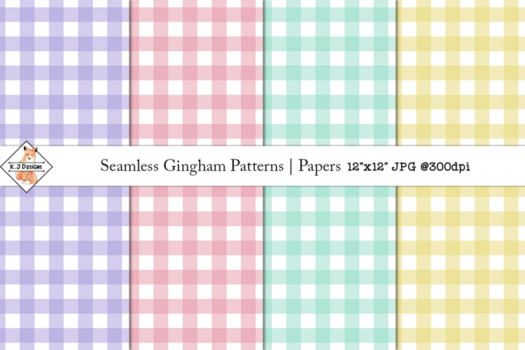 Seamless Gingham Patterns | Digital papers