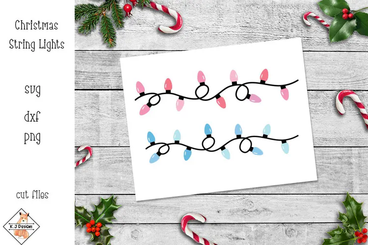 Christmas string lights SVG