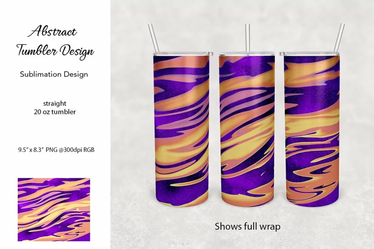 Abstract Tumbler Sublimation Design