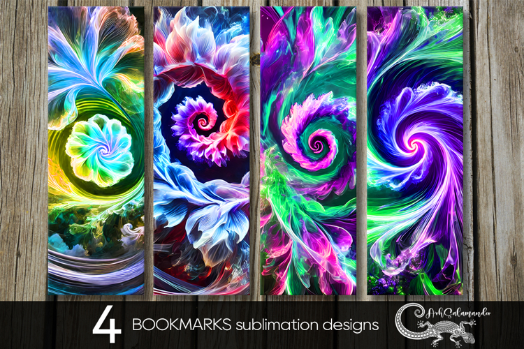 Abstract | fantasy bookmarks sublimation design PLUS