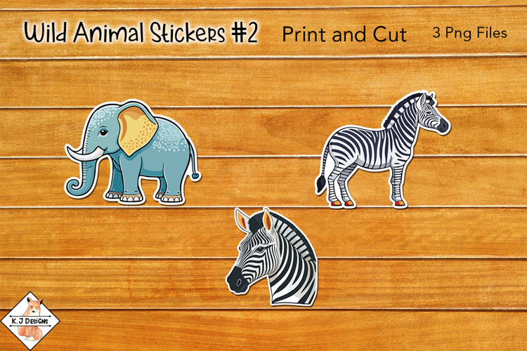 Wild Animal Stickers | Print and Cut