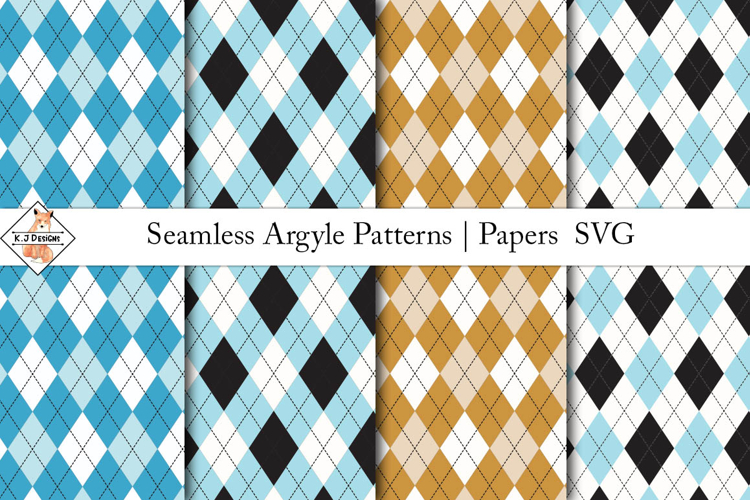 Seamless Argyle Patterns SVG | Digital papers