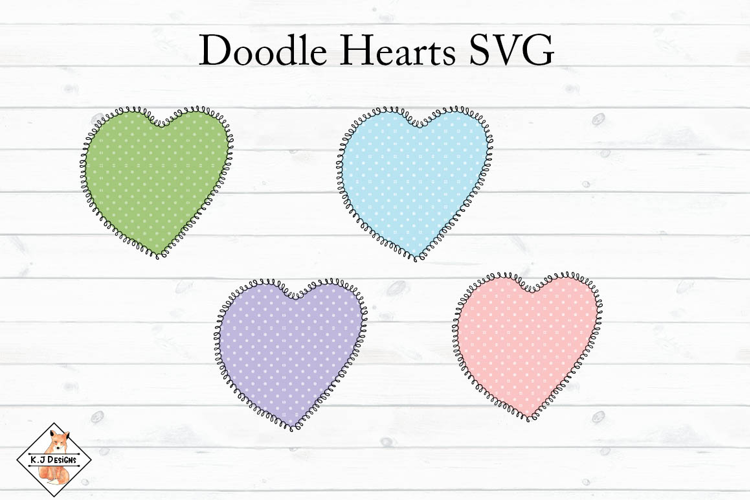 Doodle Hearts Clipart Designs SVG