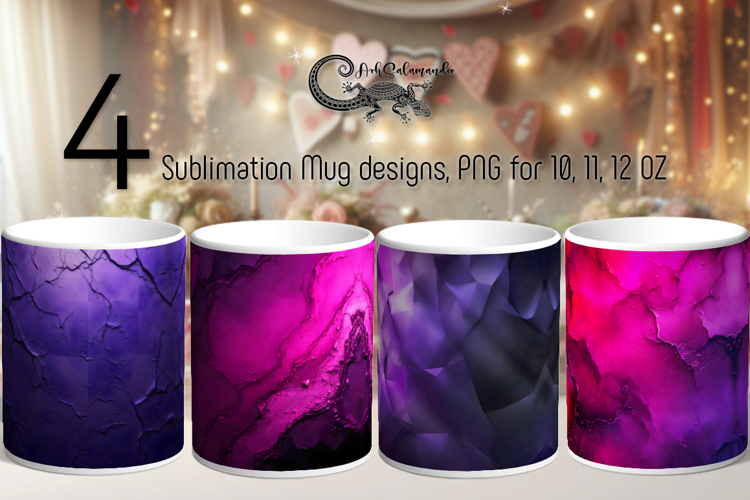 Abstract purple background | 4 Mug Sublimation designs P