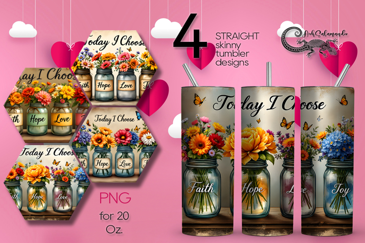 Motivating inscriptions | 4 Skinny tumbler sublimation