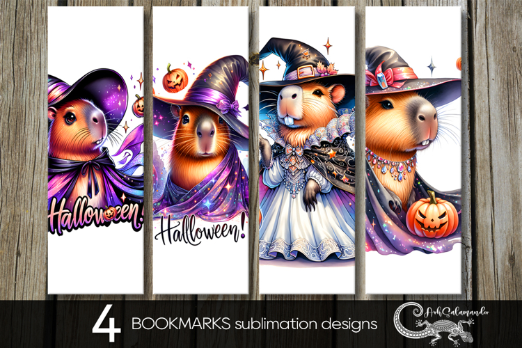 Halloween character | 4 bookmarks sublimation designs P