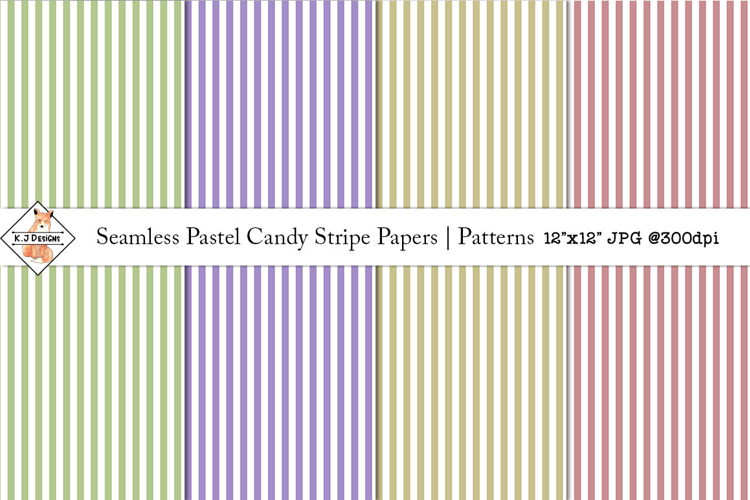 Seamless Pastel Candy Stripe Papers | Patterns
