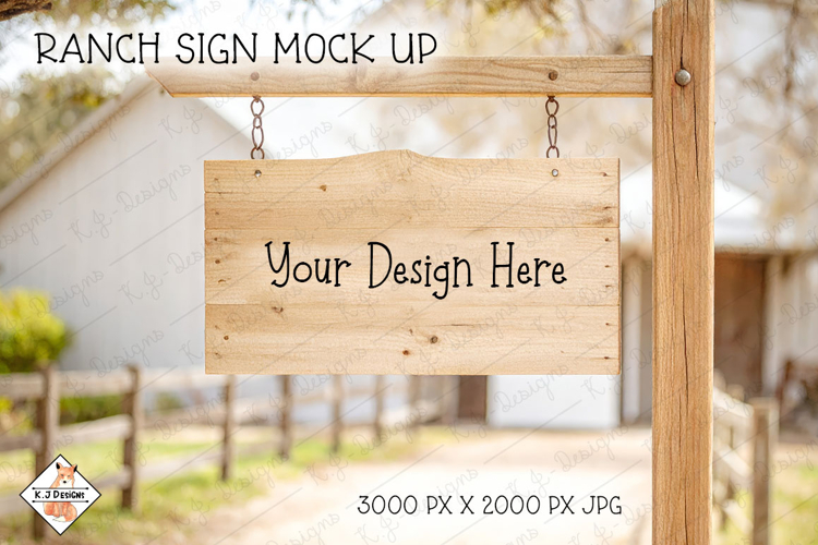Ranch Sign Mock Up Photo jpg