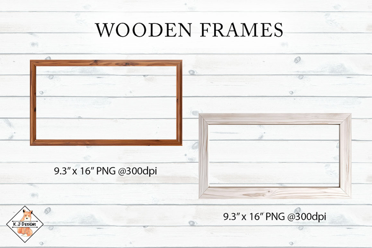 Wooden Frames PNG | Mockup Elements