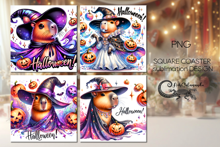 Funny Halloween character | square coaster sublimation