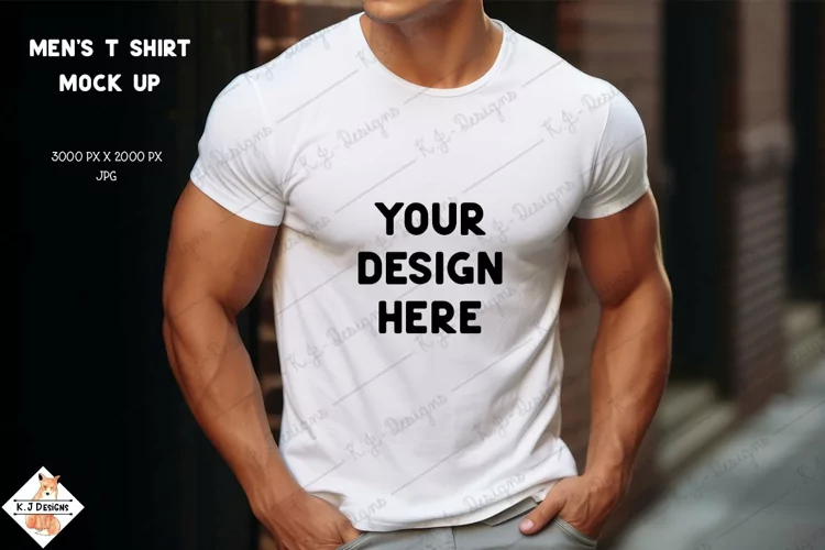 Men's T Shirt Mock Up | Your Design Here