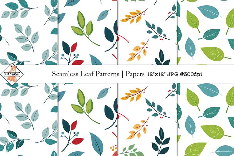 Seamless Floral Leaf Patterns | Papers