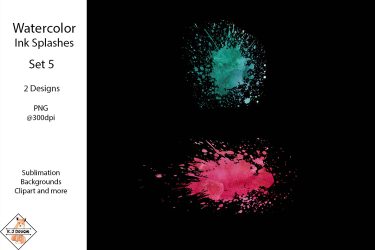 Watercolor Ink Splashes | backgrounds