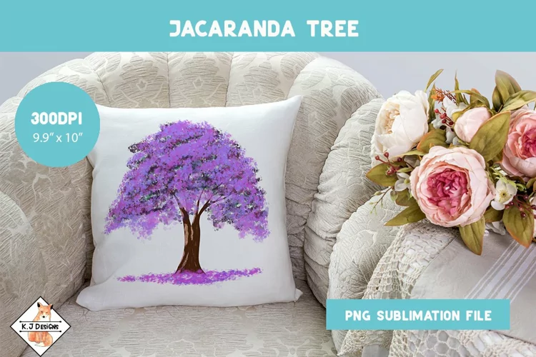 Jacaranda Tree Sublimation Design