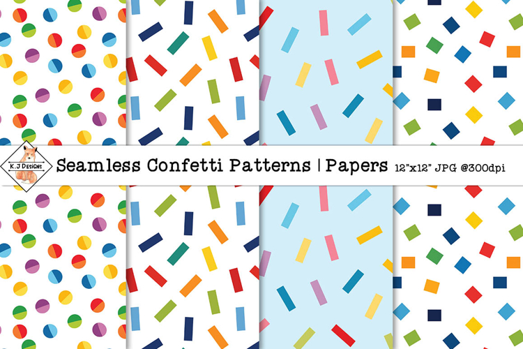 Seamless Confetti Patterns | Papers