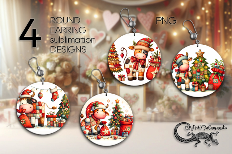 Christmas Earring SVG Image 3