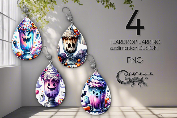 Funny Halloween character | Teardrop Earring Sublimation P2