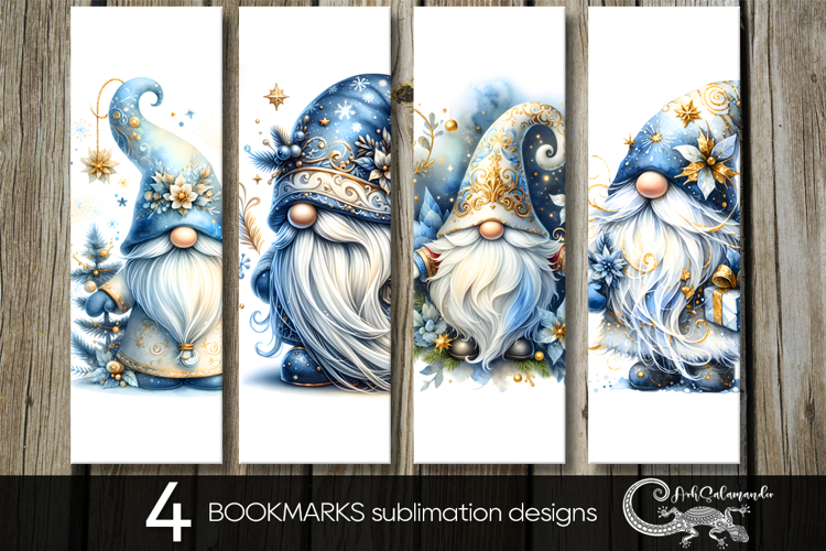 Christmas gnomes | Xmas bookmarks sublimation design P2