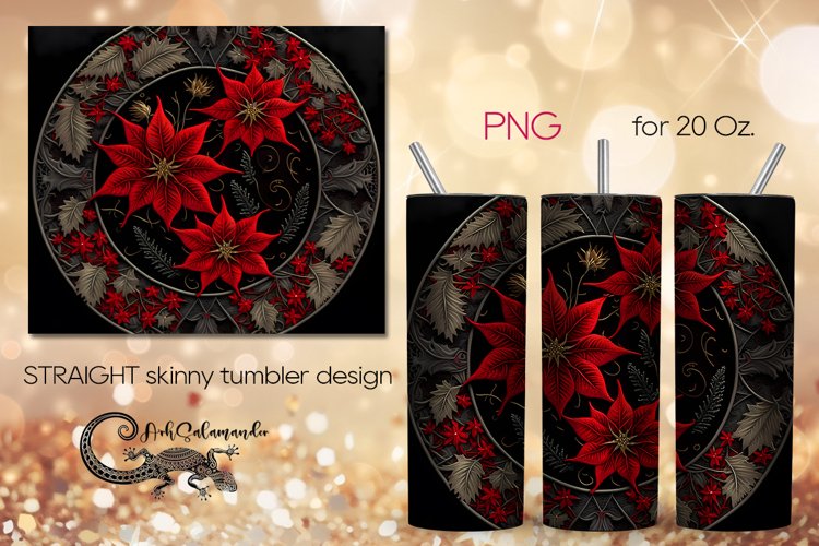 Embroidery | round skinny tumbler Sublimation design PLUS2