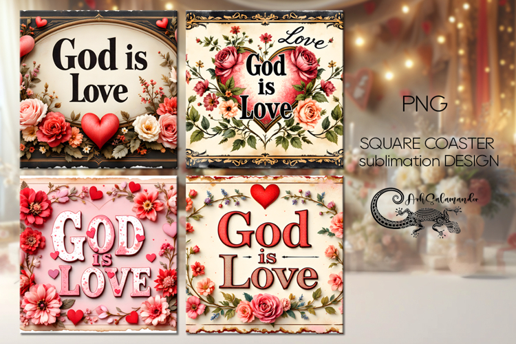 Motivating inscriptions | 4 square coaster sublimation P2