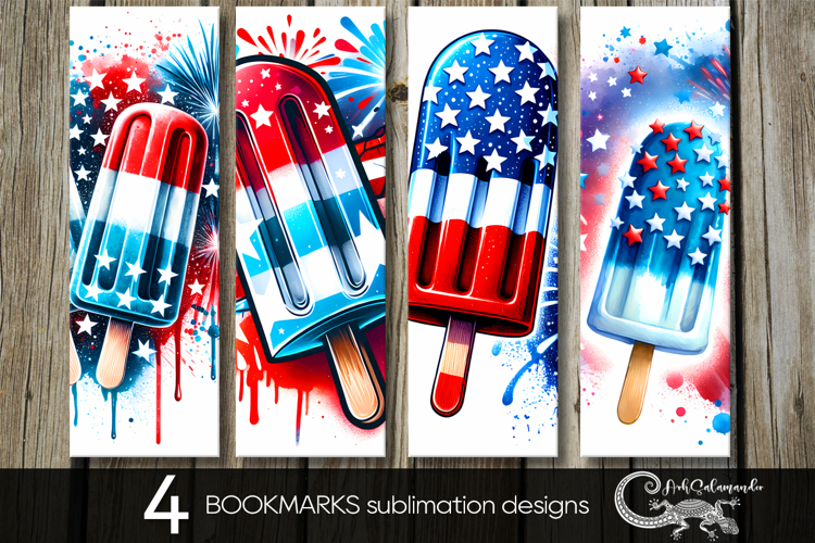 Patriotic usa flag | bookmarks sublimation design PLUS2