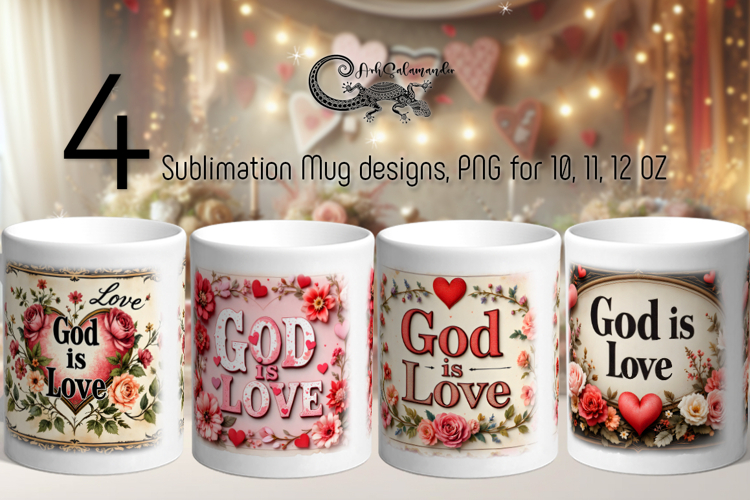 Motivating inscriptions | 4 Mug Sublimation designs P2