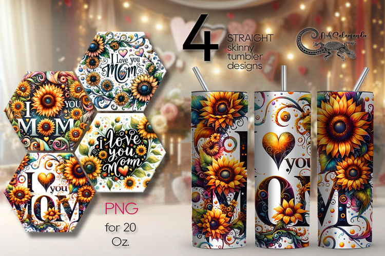 Moms design | 4 Mothers day Skinny tumbler sublimation P2