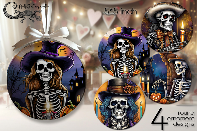Halloween character | round ornaments sublimation design P2