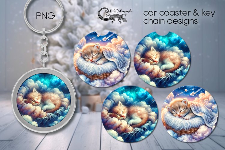 Sleeping baby | Sublimation Car coaster   key chain PLUS2