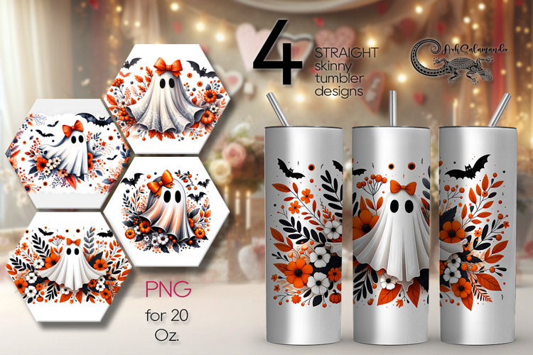 Cute ghost | Funny Halloween Skinny tumbler sublimation P2