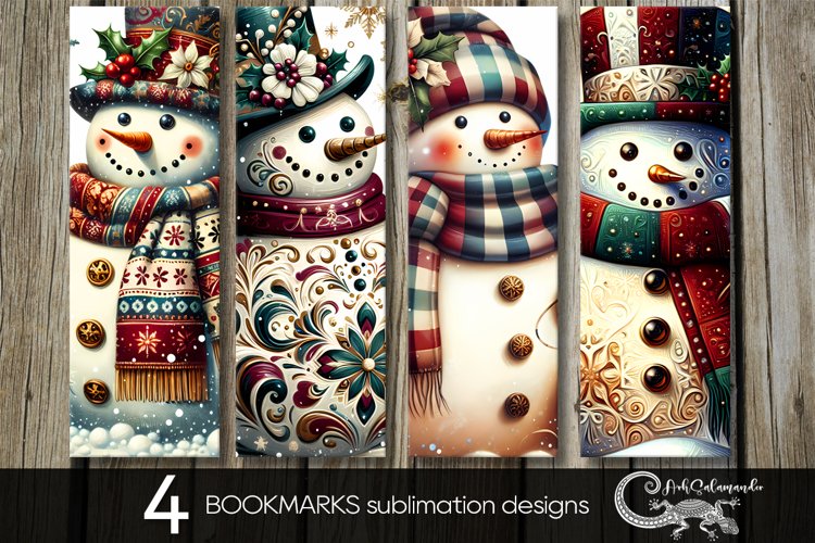 Vintage Christmas | Xmas bookmarks sublimation design P2
