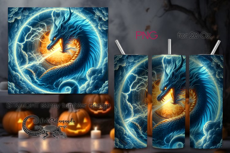 Chinese dragon | Skinny tumbler sublimation design PLUS2