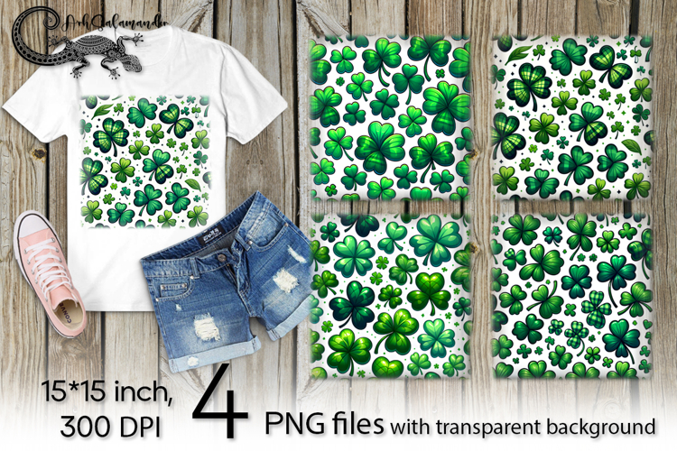 St. Patricks day pattern | 4 PNG Sublimation designs P2