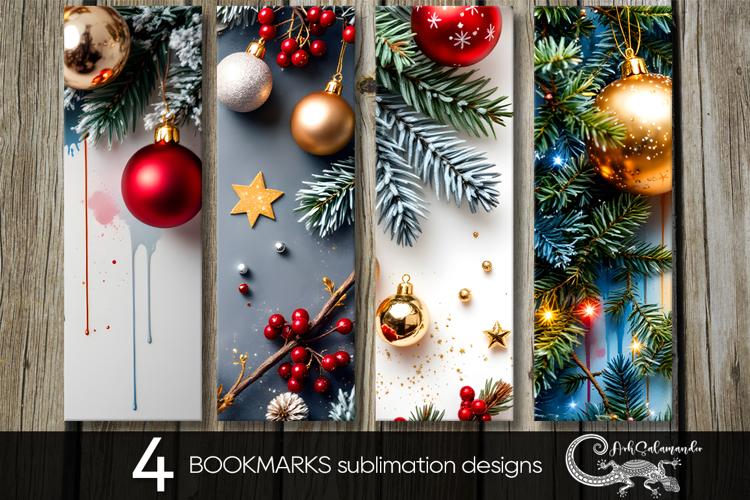 Christmas flatlay | xmas bookmarks sublimation design P2