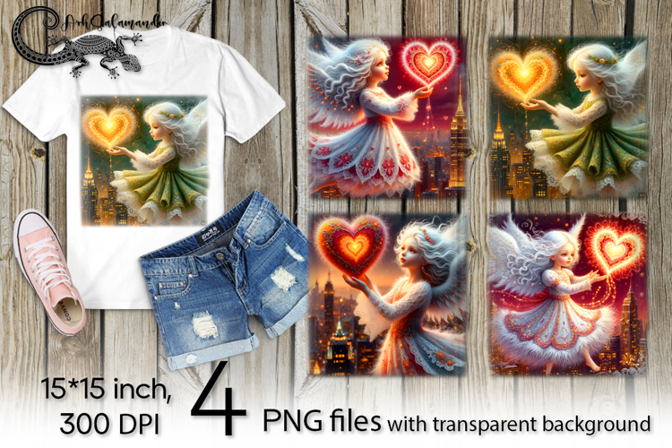 Valentine atmosphere | 4 PNG Sublimation designs P2