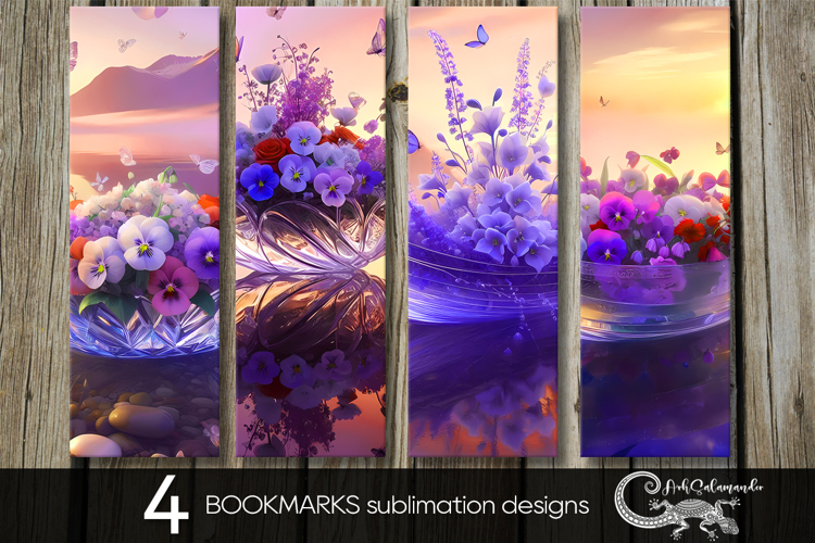 Fantasy sunset | magic bookmarks sublimation design PLUS2