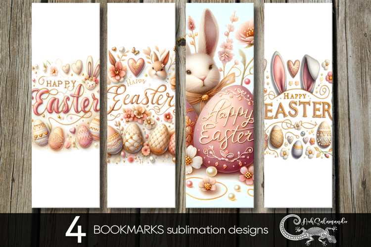 Easter rabbit | spring bookmarks sublimation design P2