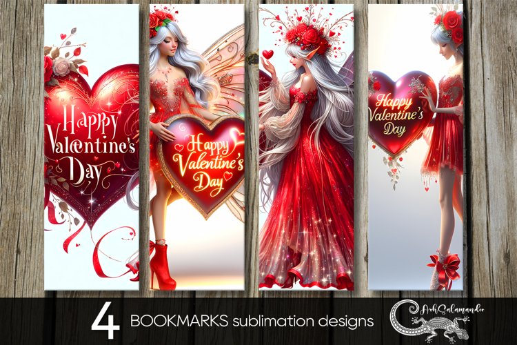 Valentine fairy | cute bookmarks sublimation design PL