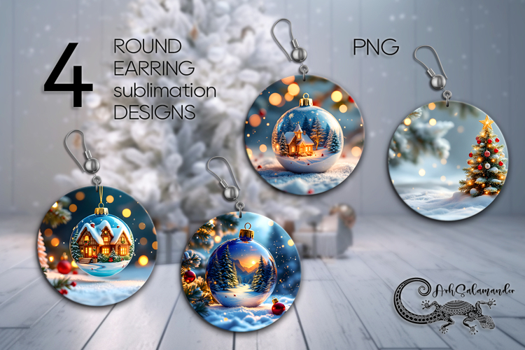 Christmas Earring SVG Image 6