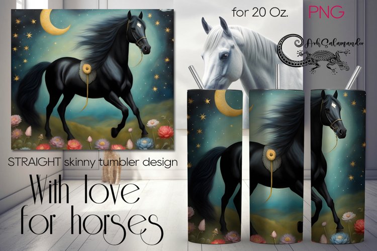 Fantasy Horses | skinny tumbler Sublimation design PLUS2