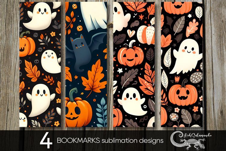 Halloween pattern | Funny bookmarks sublimation design PLUS2