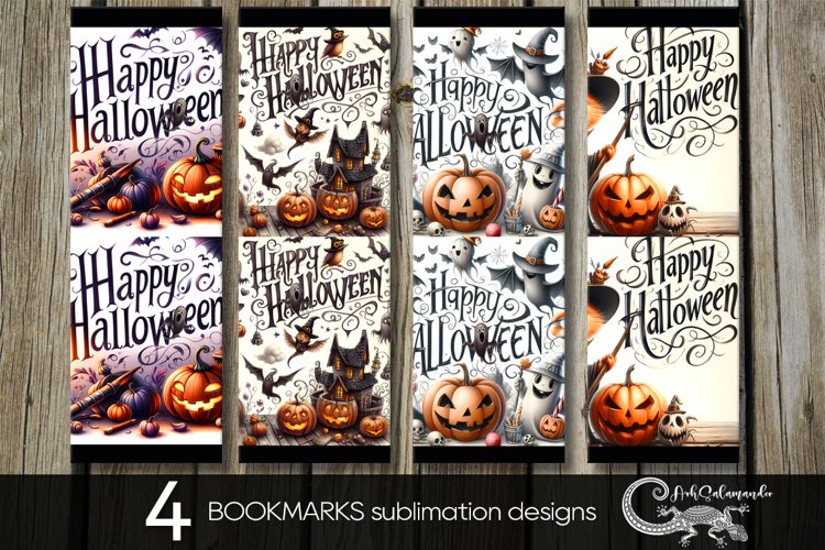 Happy Halloween | Funny bookmarks sublimation design PLUS