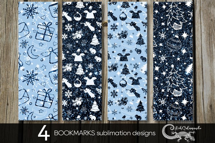 Christmas pattern | Xmas bookmarks sublimation design PLUS2