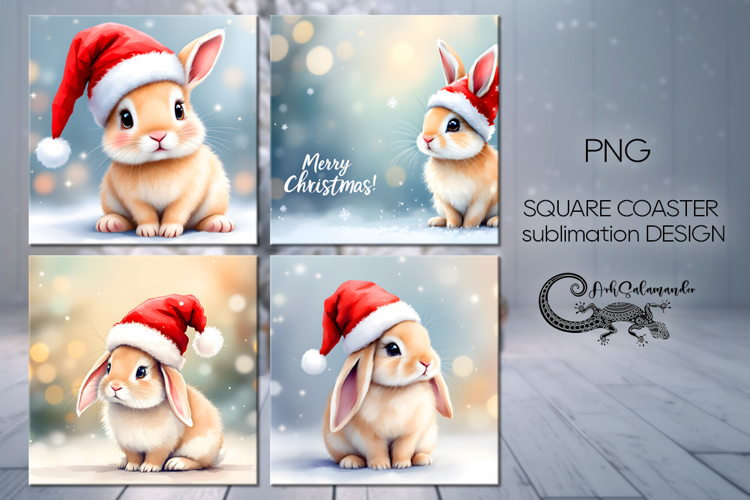 Christmas toys | square coaster sublimation design P2