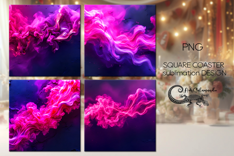 Abstract purple background | 4 square coaster sublimation