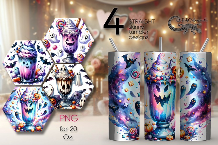 Funny Halloween character | Skinny tumbler sublimation P2