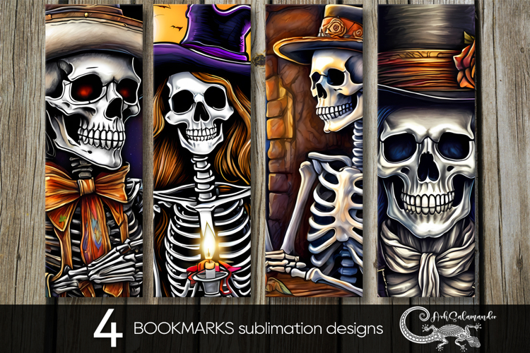 Halloween character | 4 bookmarks sublimation designs
