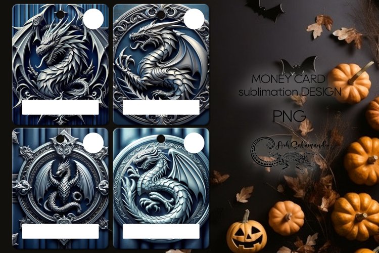 Metallic dragon | masculine Money Card Sublimation designs