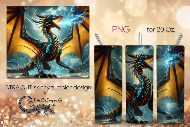 Chinese dragon | mystic Skinny tumbler sublimation design P2